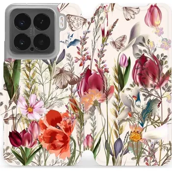 Pouzdro na mobilní telefon Flipové pouzdro Mobiwear - Xiaomi 15 - MP01S Rozkvetlá louka (Knížkové flip pouzdro, obal, kryt na mobil Xiaomi 15 - MP01S Rozkvetlá louka, materiál Umělá kůže + TPU - ochrana 360°, stojánek, silikonová vanička, magnetické zavírání)