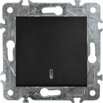 vypínač Elhard Vypínač Royal č.6So, schodišťový s LED kontrolkou, černý