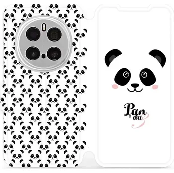 Pouzdro na mobilní telefon Flipové pouzdro Mobiwear - Honor Magic7 Pro 5G - M030P Panda Amálka (Knížkové flip pouzdro, obal, kryt na mobil Honor Magic7 Pro 5G - M030P Panda Amálka, materiál Umělá kůže + TPU - ochrana 360°, stojánek, silikonová vanička, magnetické zavírání)