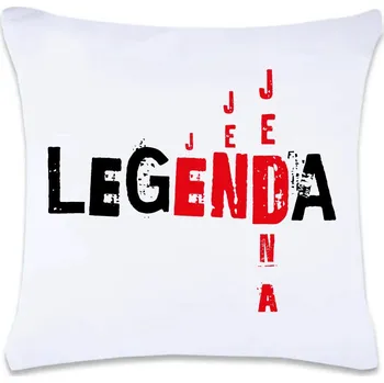 Dekorativní polštářek DOBRÝ TRIKO Polštář s potiskem 40 x 40 cm Jedna legenda Oboustranný tisk: NE