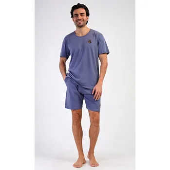 Pánské pyžamo Pánské pyžamo šortky Pes - tmavě šedá - XL