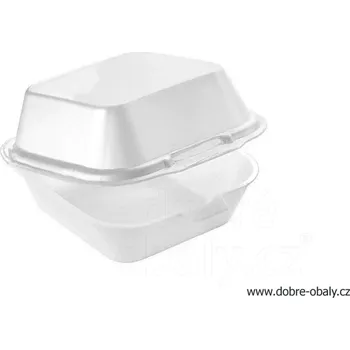 Jednorázové nádobí Menu box na hamburger 150x150x80 mm XPS, karton - Menu box na ha
