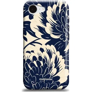 Pouzdro na mobilní telefon Odolný obal Mobiwear Elite Pro - Apple iPhone 16e - EA40E Modré a béžové květy (Odolné pouzdro, obal kryt Mobiwear Elite Pro - maximální ochrana mobilu Apple iPhone 16e, zesílené hrany, přesné výřezy, pohodlné držení, odolná grafika, kvalitní materiály)
