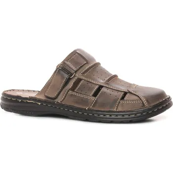 Pánské pantofle HILBY 039 03K hnědé, pánské pantofle vel.44