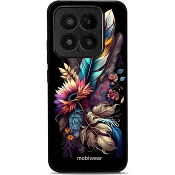 Pouzdro na mobilní telefon Lesklý kryt Mobiwear Glossy - Xiaomi 15 - G011G Kytice s pírkem (Prémiové lesklé pouzdro, obal, kryt Mobiwear Glossy na mobil Xiaomi 15 - G011G Kytice s pírkem, materiál Plast + TPU silikon - krytí po všech stranách, neošoupatelný potisk, tenké provedení,