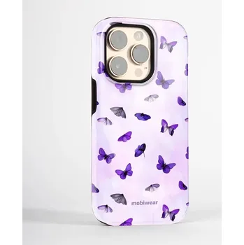 Pouzdro na mobilní telefon Odolný obal Mobiwear Elite Pro - Samsung Galaxy S25 Edge - EP77E Fialoví motýlci (Odolné pouzdro, obal kryt Mobiwear Elite Pro - maximální ochrana mobilu Samsung Galaxy S25 Edge, zesílené hrany, přesné výřezy, pohodlné držení, odolná grafika, kvalitní)