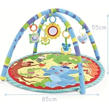 Hrací deka Edukační hrací deka s hrazdičkou pro miminka | hrací podložka, baby gym - A1