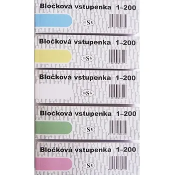 Tiskopis Vstupenka blok 1-200 MSK 801