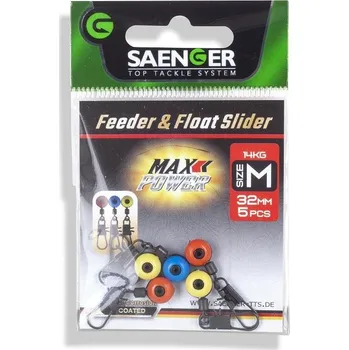 Saenger karabinka s korálkem Feeder & Float Slider M, 5 ks/bal