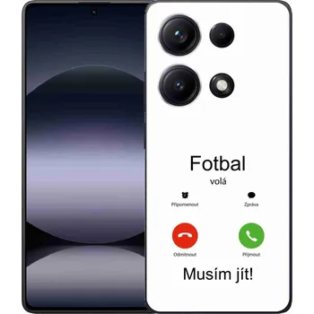 Pouzdro na mobilní telefon Gelový kryt mmCase na Xiaomi Redmi Note 14S - fotbal volá bílé pozadí
