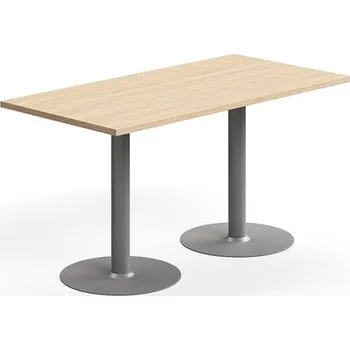 Jídelní stůl Stůl VERTICUS, 1400x700x720 mm, dub/stříbrná