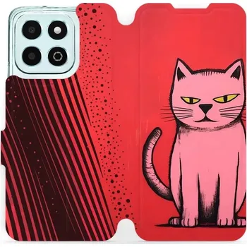 Pouzdro na mobilní telefon Flipové pouzdro Mobiwear - Honor X6b - VP54S Kocourek (Knížkové flip pouzdro, obal, kryt na mobil Honor X6b - VP54S Kocourek, materiál Umělá kůže + TPU - ochrana 360°, stojánek, silikonová vanička, magnetické zavírání)