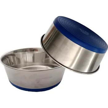 Miska pro psa Miska nerez těžká silikonová základna 1,7 l