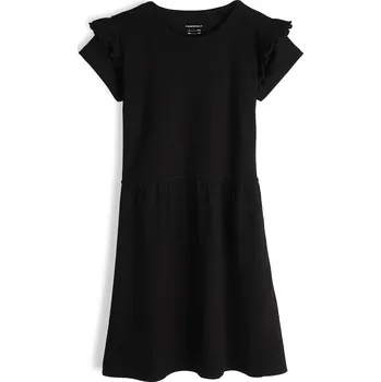 Dívčí oblečení GATE Bavlněné žebrované šaty s volánky 10Y 425-0330/89