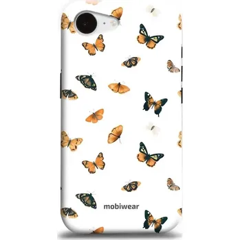Pouzdro na mobilní telefon Odolný obal Mobiwear Elite Pro - Apple iPhone 16e - EP76E Oranžoví motýlci (Odolné pouzdro, obal kryt Mobiwear Elite Pro - maximální ochrana mobilu Apple iPhone 16e, zesílené hrany, přesné výřezy, pohodlné držení, odolná grafika, kvalitní materiály)