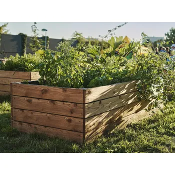 Vyvýšený záhon Kokoza Vyvýšený záhon z modřínového dřeva (velký) Varianta záhonu:: Pouze záhon bez lemování 200 × 80 × 50 cm
