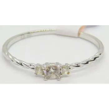 Prsten Klenoty Budín Dámský prsten z bílého zlata se zirkonem 585/0,79gr vel. 55 HK1220 (Klenoty Budín Dámský prsten z bílého zlata se zirkonem 585/0,79gr vel. 55 HK1220)