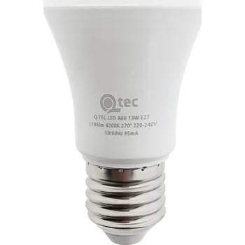 Žárovka LED žárovka Qtec 13W A60 E27 4200K