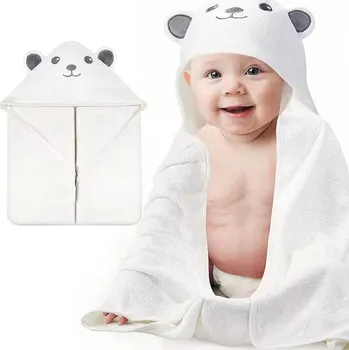 Zavinovačka Teplá fleecová zavinovačka s kapucí pro miminka | dětská osuška, kojenecký župan - 9