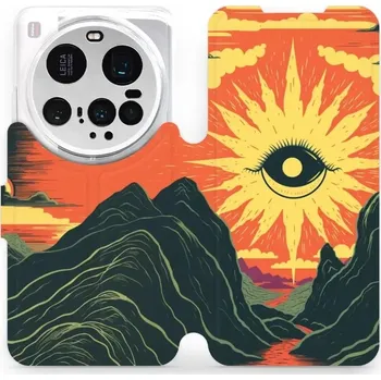 Pouzdro na mobilní telefon Flipové pouzdro Mobiwear - Xiaomi 15 Ultra - VP55S Sluneční oko (Knížkové flip pouzdro, obal, kryt na mobil Xiaomi 15 Ultra - VP55S Sluneční oko, materiál Umělá kůže + TPU - ochrana 360°, stojánek, silikonová vanička, magnetické zavírání)