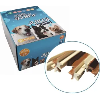 Pamlsek pro psa Dvoubarevná tyč hvězda JUKO Snacks 1,5 kg (cca 89 ks)