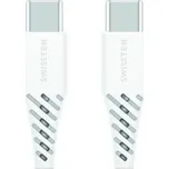 Swissten datový kabel TPE, USB-C / USB-C, 5A (100W), 1,5m, bílý
