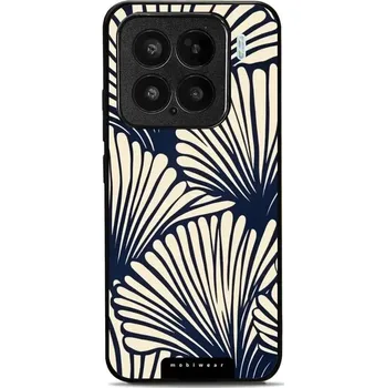 Pouzdro na mobilní telefon Lesklý kryt Mobiwear Glossy - Xiaomi 15 - GA41G Béžové květy na modré (Prémiové lesklé pouzdro, obal, kryt Mobiwear Glossy na mobil Xiaomi 15 - GA41G Béžové květy na modré, materiál Plast + TPU silikon - krytí po všech stranách, neošoupatelný potisk, tenk