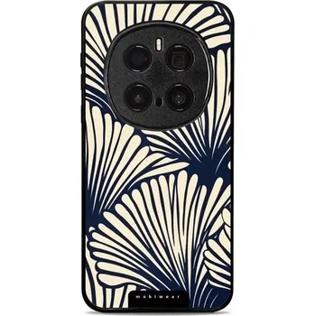 Pouzdro na mobilní telefon Lesklý kryt Mobiwear Glossy - Honor Magic7 Pro 5G - GA41G Béžové květy na modré (Prémiové lesklé pouzdro, obal, kryt Mobiwear Glossy na mobil Honor Magic7 Pro 5G - GA41G Béžové květy na modré, materiál Plast + TPU silikon - krytí po všech stranách,)