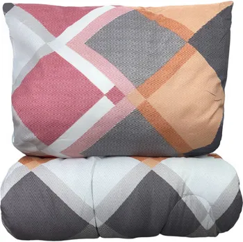 přikrývka SET Přikrývka a polštář, kostkový rytmus