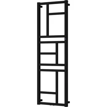 Radiátor Koupelnový radiátor MONDRIAN černá barva - Černá, 300, 40, 85, 400 x 832 mm, Středové 50 mm (RADMON408031SP) HOPA
