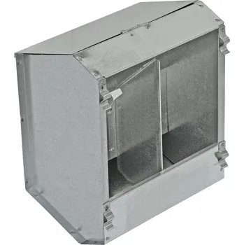 krmítko pro hospodářská zvířata TOPTRADE krmítko pozinkované, závěsné, dvoukomorové, pro králíky, 3 l (TOPTRADE krmítko pozinkované, závěsné, dvoukomorové, pro králíky, 3 l)