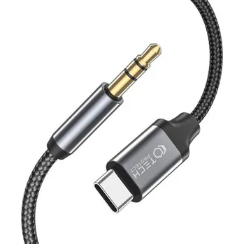 Audio kabel Tech-Protect UltraBoost USB-C - AUX Mini Jack 3,5 mm, 1 m, černý