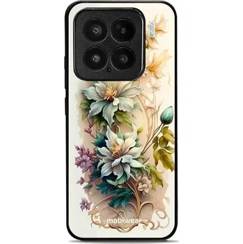 Pouzdro na mobilní telefon Lesklý kryt Mobiwear Glossy - Xiaomi 15 - G014G Krémové květy (Prémiové lesklé pouzdro, obal, kryt Mobiwear Glossy na mobil Xiaomi 15 - G014G Krémové květy, materiál Plast + TPU silikon - krytí po všech stranách, neošoupatelný potisk, tenké provedení,)