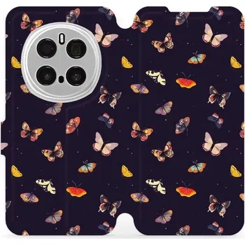 Pouzdro na mobilní telefon Flipové pouzdro Mobiwear - Honor Magic7 Pro 5G - VP78S Barevní motýlci (Knížkové flip pouzdro, obal, kryt na mobil Honor Magic7 Pro 5G - VP78S Barevní motýlci, materiál Umělá kůže + TPU - ochrana 360°, stojánek, silikonová vanička, magnetické zavírání)