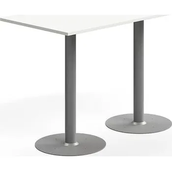 Jídelní stůl Barový stůl ALVA, 1400x700x900 mm, upevnitelný, vysokotlaký laminát, stříbrná/bílá