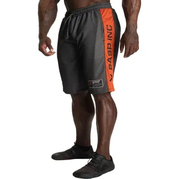 Pánské kraťasy Gasp NO1 MESH SHORTS BLACK/FLAME – šortky Gasp černo-oranžové Velikost: XXL