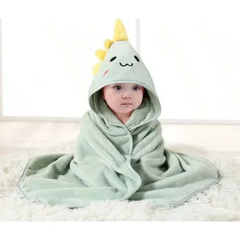 Měkoučká osuška s kapucí pro miminko s obrázkem | dětská osuška, dětský župan - Dinosaurus