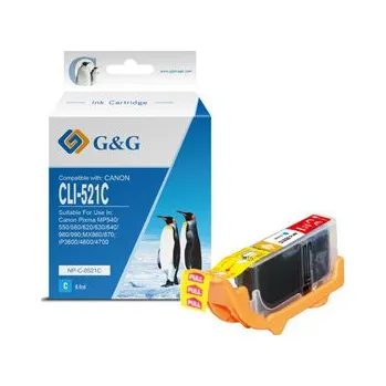 G&G kompatibilní ink s CLI521C, NP-C-0521C, 2934B001, cyan, 8.4ml NP-C-0521C