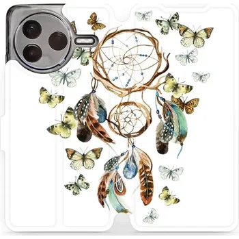 Pouzdro na mobilní telefon Flipové pouzdro Mobiwear - Xiaomi POCO F7 Pro 5G - M001P Lapač a motýlci (Knížkové flip pouzdro, obal, kryt na mobil Xiaomi POCO F7 Pro 5G - M001P Lapač a motýlci, materiál Umělá kůže + TPU - ochrana 360°, stojánek, silikonová vanička, magnetické zavírání