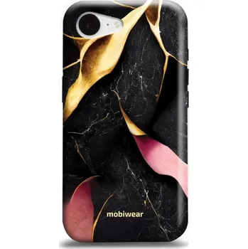 Pouzdro na mobilní telefon Odolný obal Mobiwear Elite Pro - Apple iPhone 16e - EP35E Černý a zlatavý mramor (Odolné pouzdro, obal kryt Mobiwear Elite Pro - maximální ochrana mobilu Apple iPhone 16e, zesílené hrany, přesné výřezy, pohodlné držení, odolná grafika, kvalitní materiály)