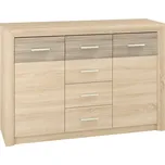 Komoda Castel - ML Meble Sonoma Světlá / Sonoma Lanýžová 138x94 cm