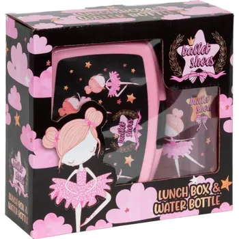 Svačinový box Derform BALERÍNA LUNCH SADA BOX NA SVAČINU A LÁHEV NA PITÍ DÁRKOVÉ BALENÍ