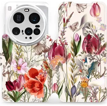 Pouzdro na mobilní telefon Flipové pouzdro Mobiwear - Xiaomi 15 Ultra - MP01S Rozkvetlá louka (Knížkové flip pouzdro, obal, kryt na mobil Xiaomi 15 Ultra - MP01S Rozkvetlá louka, materiál Umělá kůže + TPU - ochrana 360°, stojánek, silikonová vanička, magnetické zavírání)