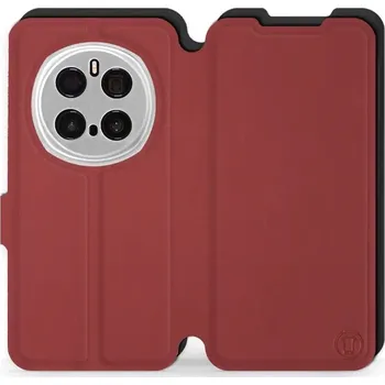 Pouzdro na mobilní telefon Flipové pouzdro Mobiwear Semiš - Honor Magic7 Pro 5G - Cihlové & Černé (Knížkové semišové flip pouzdro, obal, kryt na mobil Honor Magic7 Pro 5G - Cihlové & Černé, materiál semiš + TPU, ochrana 360°, stojánek, silikonová vanička, magnetické zavírání)