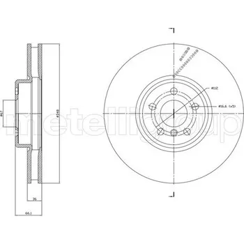 Brzdový kotouč TARCZA HAM.PRZOD LEWA