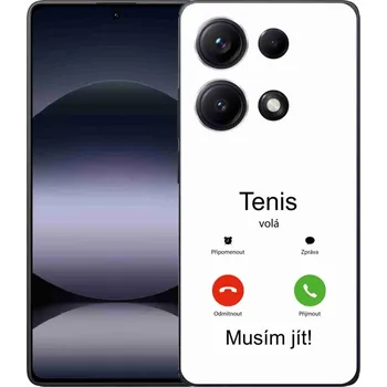 Pouzdro na mobilní telefon Gelový kryt mmCase na Xiaomi Redmi Note 14S - tenis volá bílé pozadí