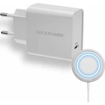 Realpower Nabíječka Nabíječka RealPower C-MagSet 20W s nabíjecí podložkou