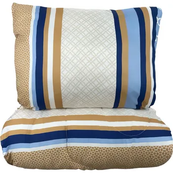 přikrývka SET Přikrývka a polštář, pruhy v béžovém