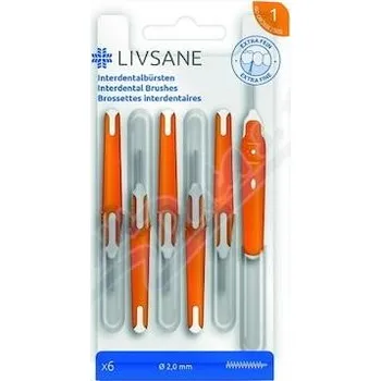 Dentální hygiena LIVSANE Mezizubní kartáčky extra jemné 6ks