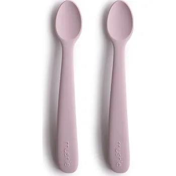 Příbor Mushie Silicone Feeding Spoons lžička Soft Lilac 2 ks